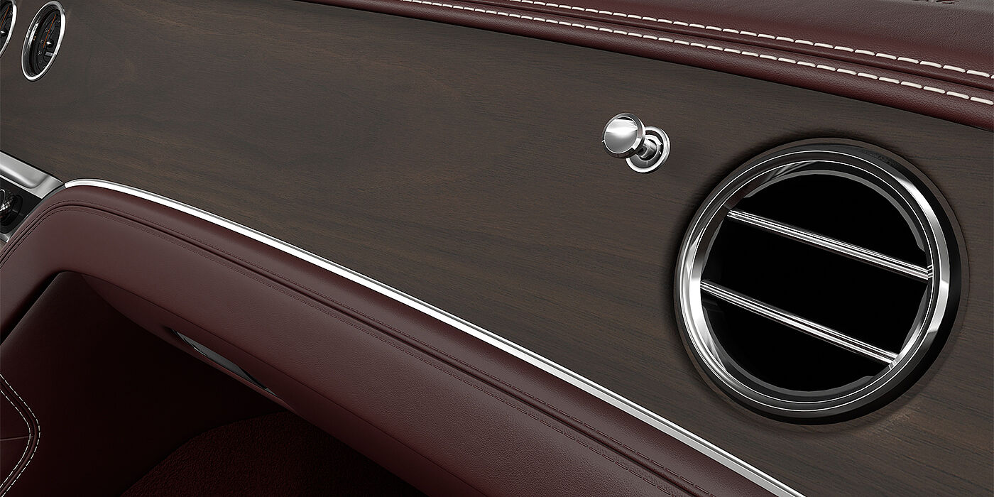 Emil Frey Exclusive Cars GmbH | Bentley München Bentley Continental GT coupe veneer detail in Open Pore Crown Cut Walnut
