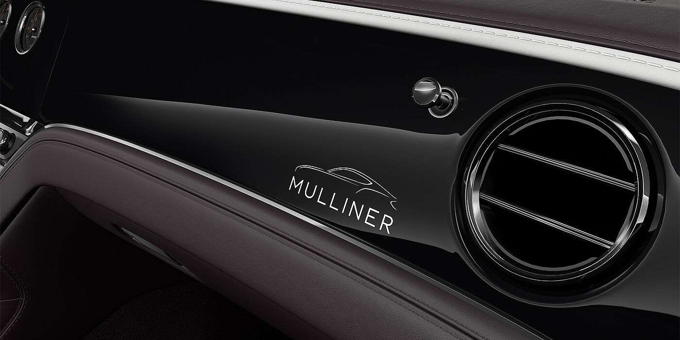 Emil Frey Exclusive Cars GmbH | Bentley München Bentley Continental GT Mulliner coupe veneer detail in Grand Black with Mulliner badge