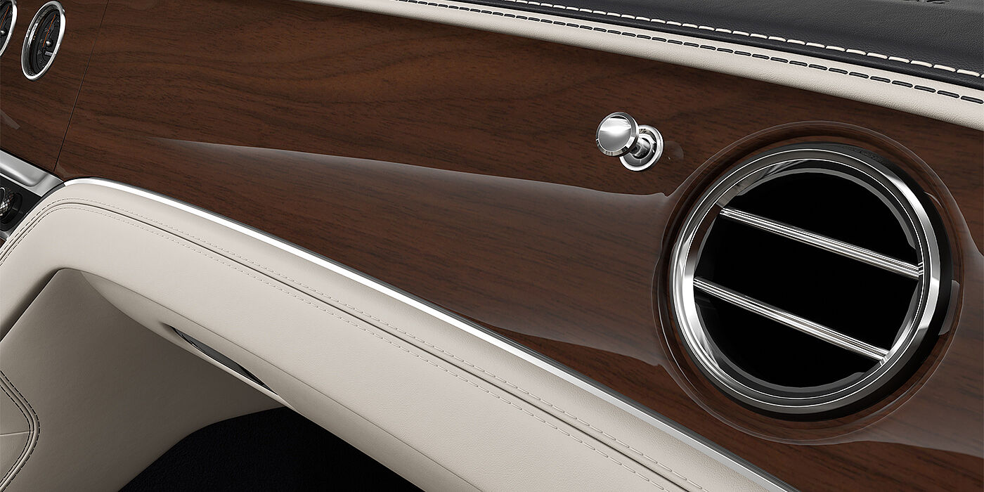 Emil Frey Exclusive Cars GmbH | Bentley München Bentley Continental GTC convertible veneer detail in Crown Cut Walnut veneer