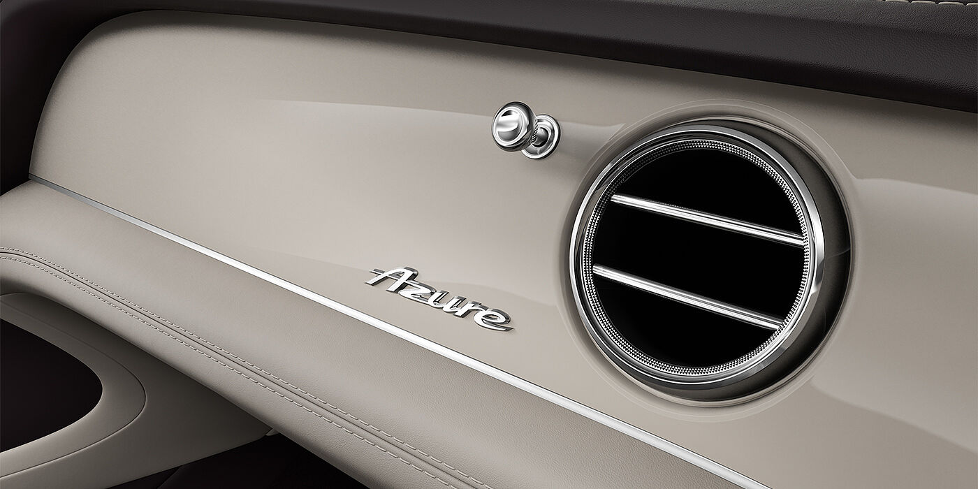 Emil Frey Exclusive Cars GmbH | Bentley München Bentley Bentayga Azure SUV veneer detail in Piano Linen with Azure chrome fascia badge