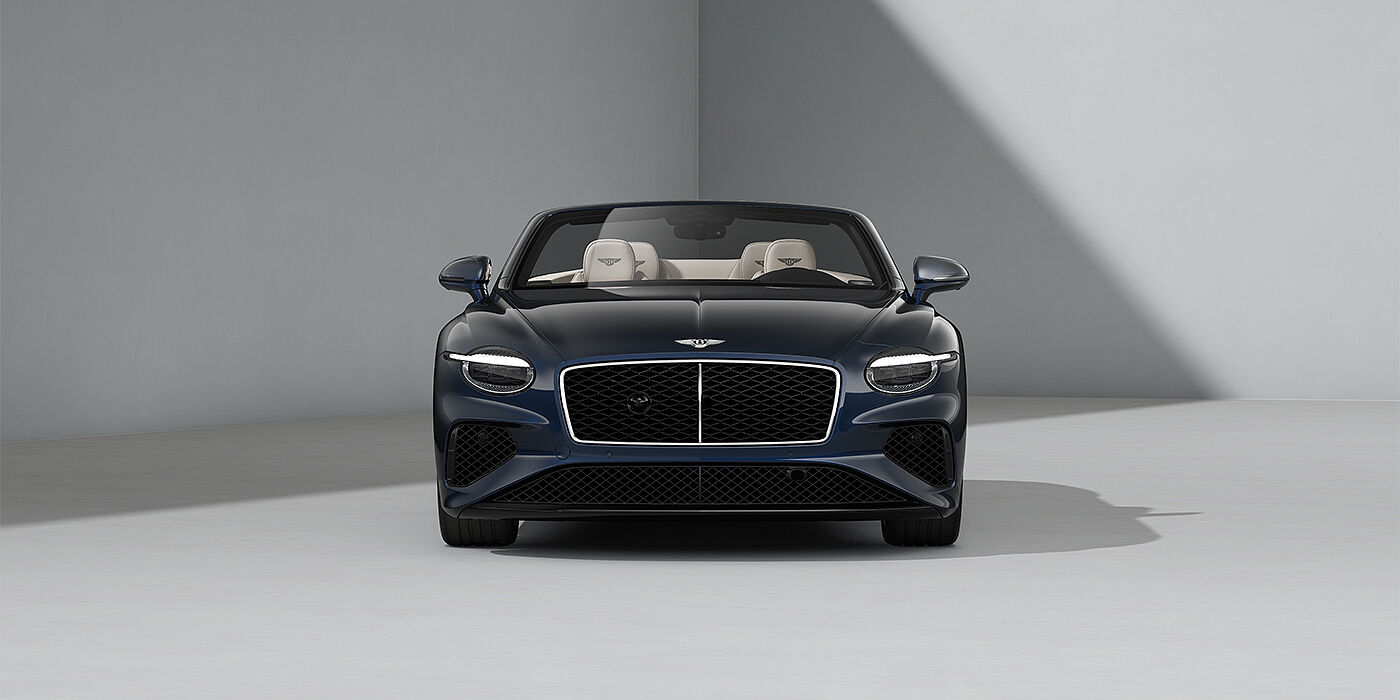 Emil Frey Exclusive Cars GmbH | Bentley München Bentley Continental GTC convertible in Dark Sapphire paint and 22" Ten Spoke wheels - full front