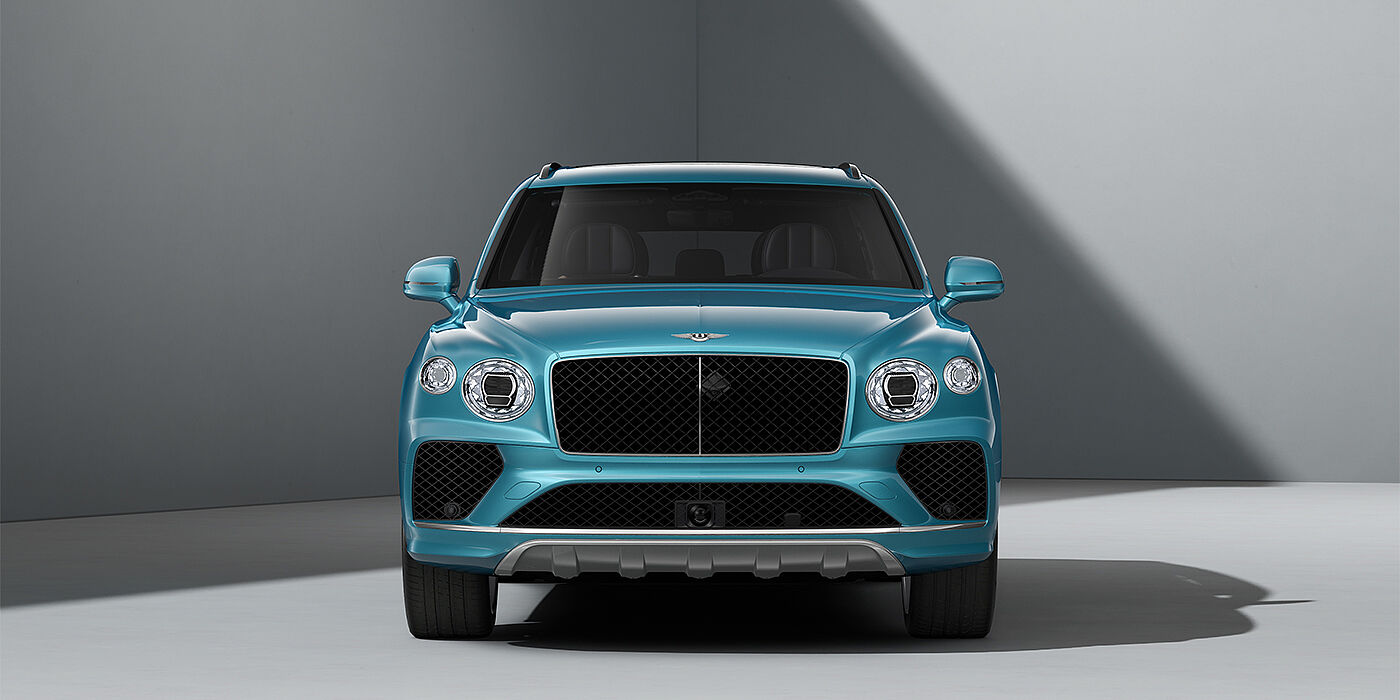 Emil Frey Exclusive Cars GmbH | Bentley München Bentley Bentayga EWB SUV in Light Windsor Blue paint and 22" Five Spoke Directional Polished wheels - full front
