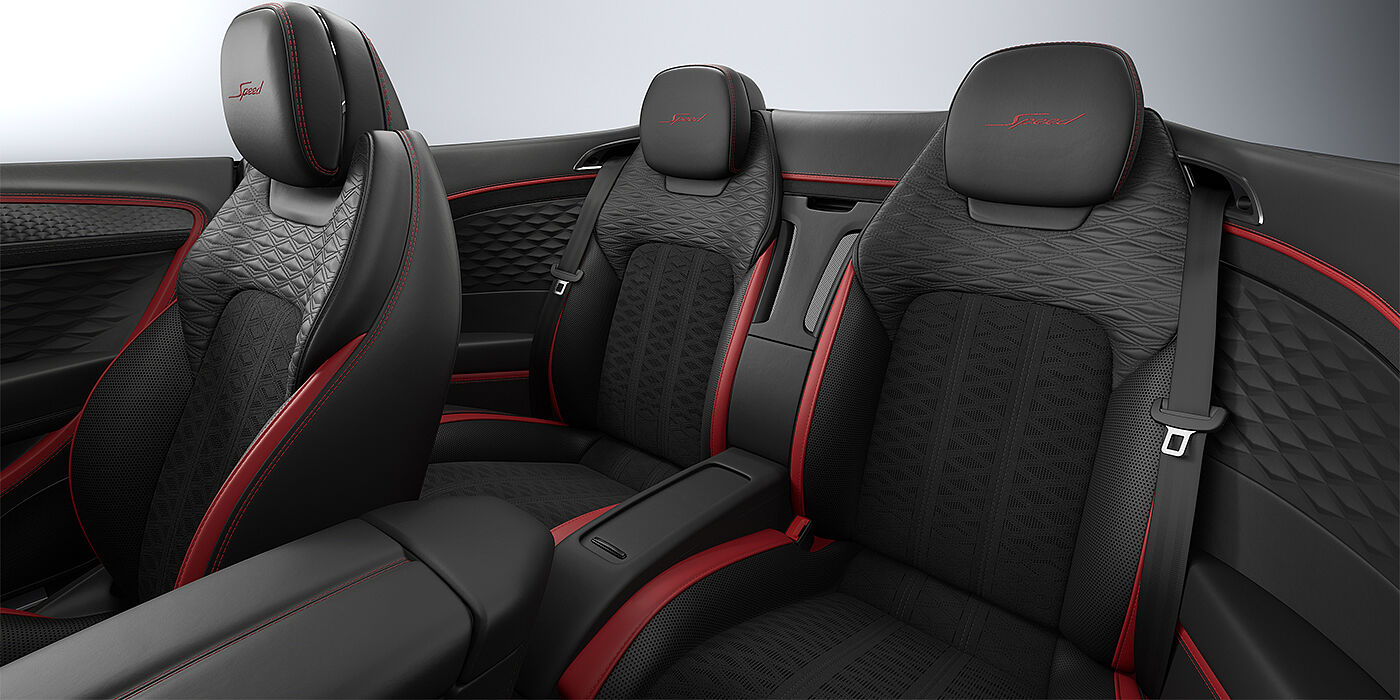 Emil Frey Exclusive Cars GmbH | Bentley München Bentley Continental GTC Speed convertible door detail in Hotspur red and Beluga black hides