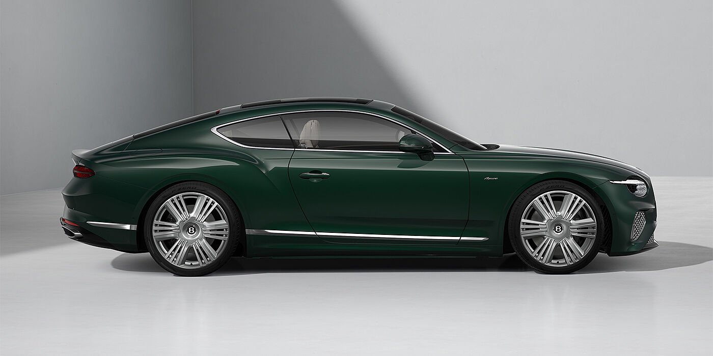 Emil Frey Exclusive Cars GmbH | Bentley München Bentley Continental GT Azure coupe in Veridian paint and 22" Azure wheels - profile