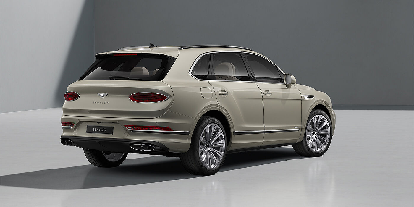 Emil Frey Exclusive Cars GmbH | Bentley München Bentley Bentayga Azure SUV in White Sand paint and 22" Ten Spoke Polished wheels - rear ¾