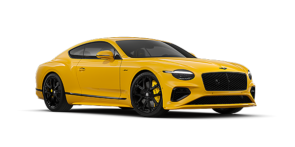 Emil Frey Exclusive Cars GmbH | Bentley München Bentley Continental GT Speed coupe in Monaco Yellow paint and 22" Ten spoke sport wheels - front 3/