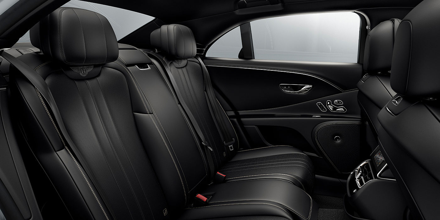 Emil Frey Exclusive Cars GmbH | Bentley München Bentley Flying Spur sedan rear interior in Beluga black hide