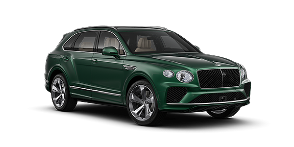 Emil Frey Exclusive Cars GmbH | Bentley München Bentley Bentayga SUV in Verdant paint and 22" Five Spoke Directional Polished wheels – front 3/4