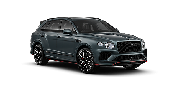 Emil Frey Exclusive Cars GmbH | Bentley München Bentley Bentayga Speed SUV in Storm Grey Satin paint and 23" Black Painted and Bright Machined Wheels – front 3/4