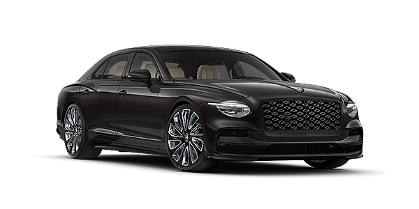 Emil Frey Exclusive Cars GmbH | Bentley München New Bentley Flying Spur Mulliner sedan in Havana brown paint front 3/4 with 22" Mulliner Black Painted & Polished wheels
