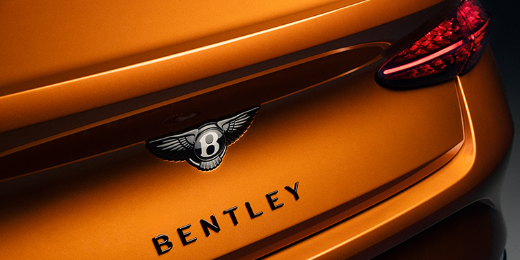 Emil Frey Exclusive Cars GmbH | Bentley München Bentley Continental GTC Black Edition convertible rear boot detail with Black Bentley Wings badge